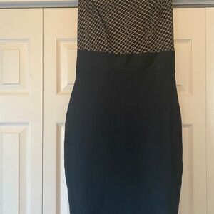 Elegant Black and Gold Women's Dress